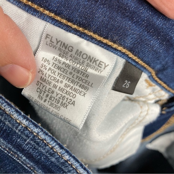 Flying Monkey low Rise ankle skinny jeans size 26 - Picture 10 of 10